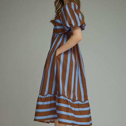 Blue Ridge Striped Maxi Dress by Entro