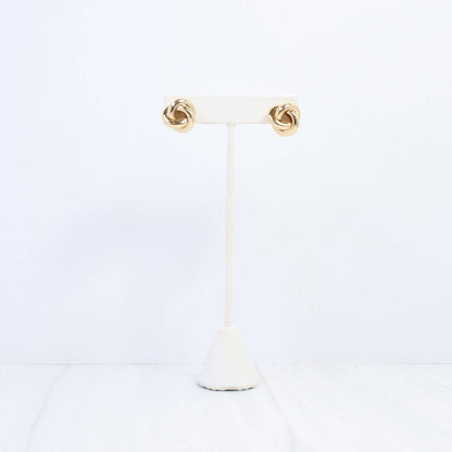 Jules Open Knot Stud Earring Gold