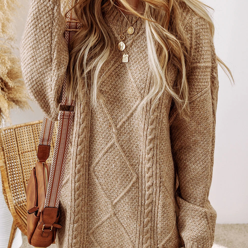Cable Knit Sweater Dress