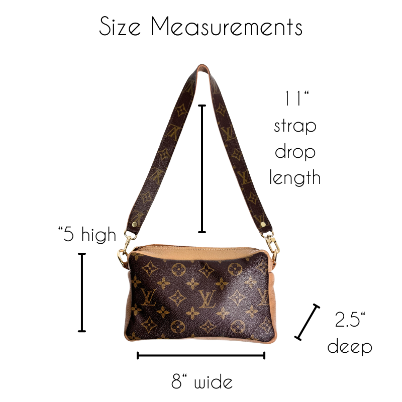 Val Shoulder Bag - Upcycled Monogram Full Front - Bronze