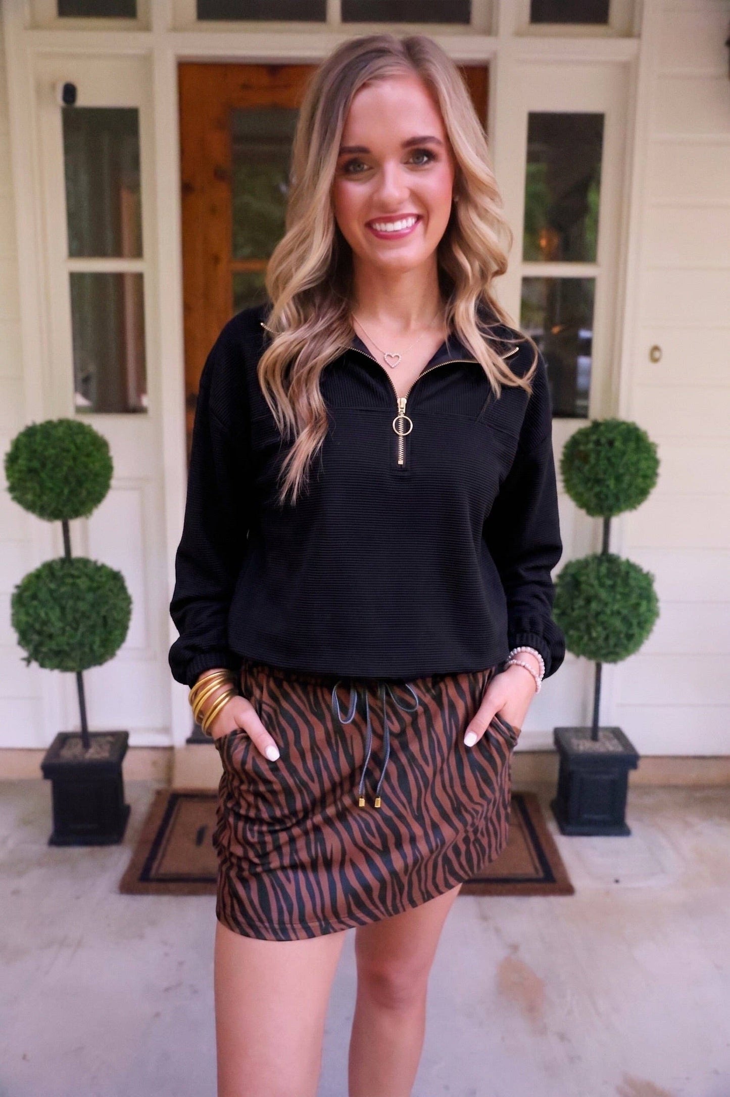 Chocolate Zebra Skort