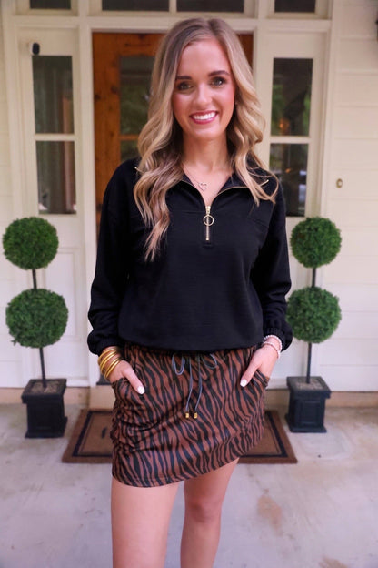 Chocolate Zebra Skort