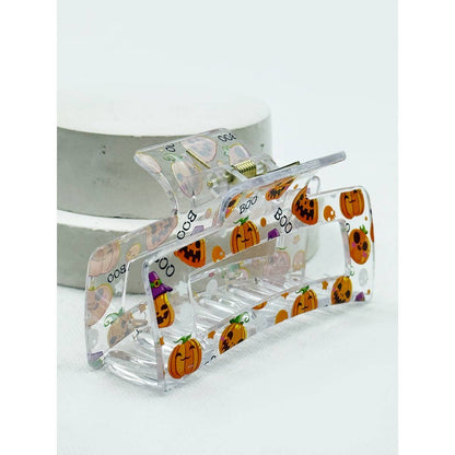 Printed Halloween Theme Hair Claw Clip