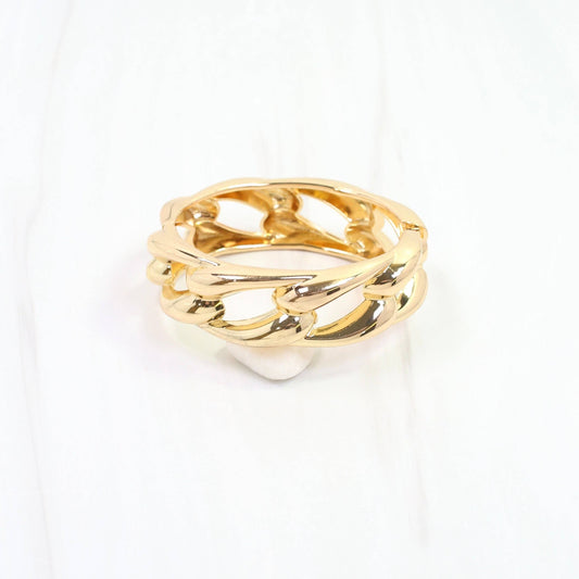 Jamil Link Bracelet- Gold- by Caroline Hill