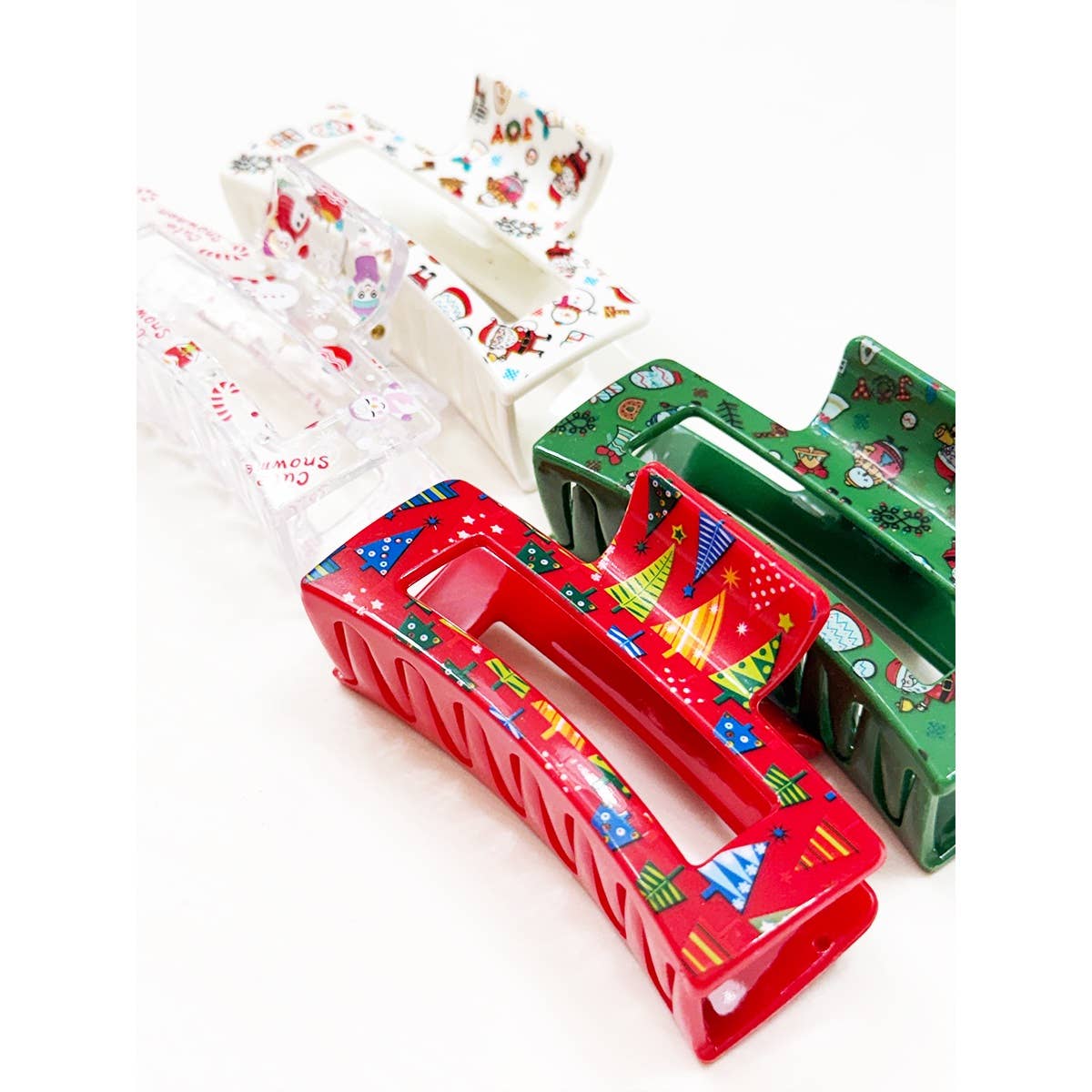 Christmas Rectangle Hair Claw