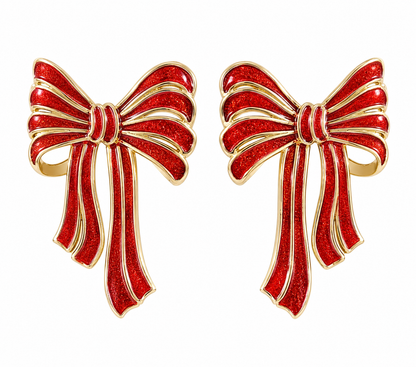 Tied with Cheer- Stud Earrings