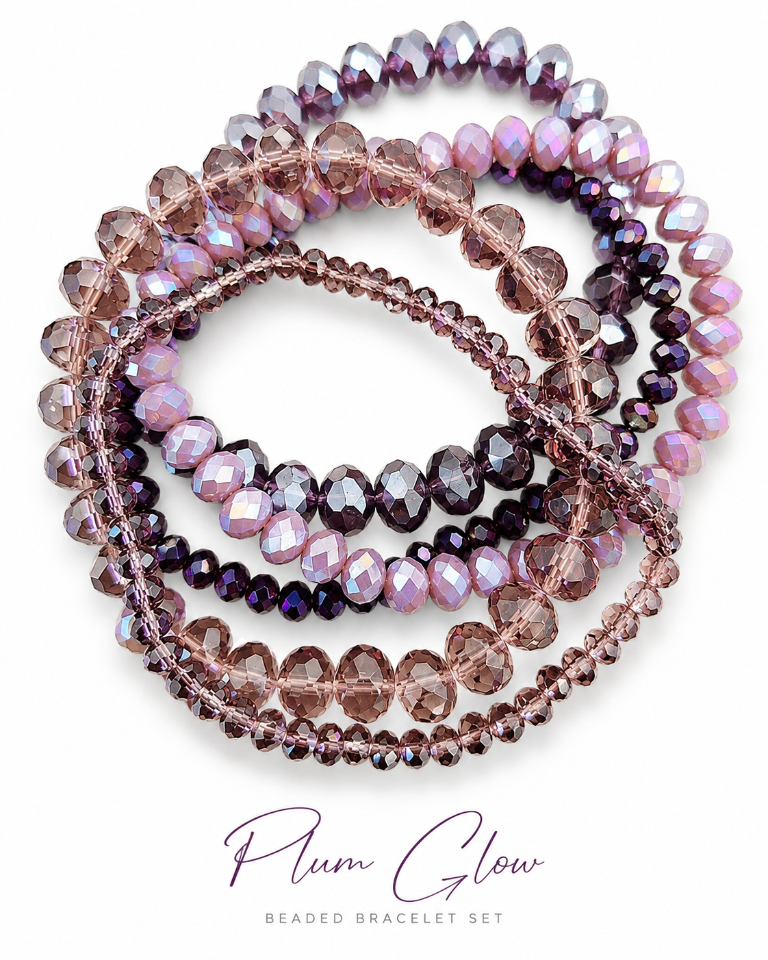 Plum Glow Bracelet Set