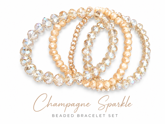 Champagne Sparkle Bracelet Set