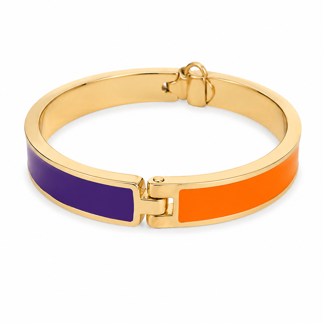 Clemson Tigers Skinny Enamel Hinge Bangle