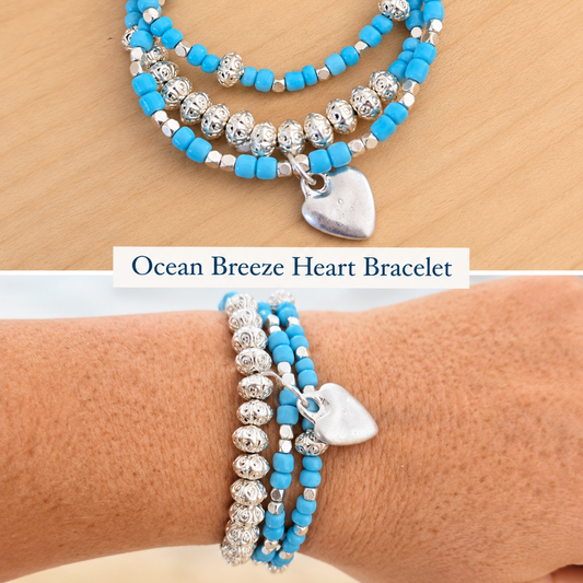Ocean Breeze Heart Bracelet