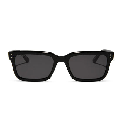DIFF- John Sutton- Deep Dutton Black Grey Polarized Sunglasses