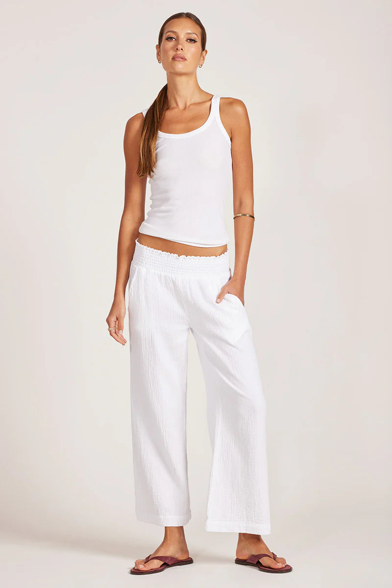 CROPPED WIDE LEG BEACH PANT by bobi