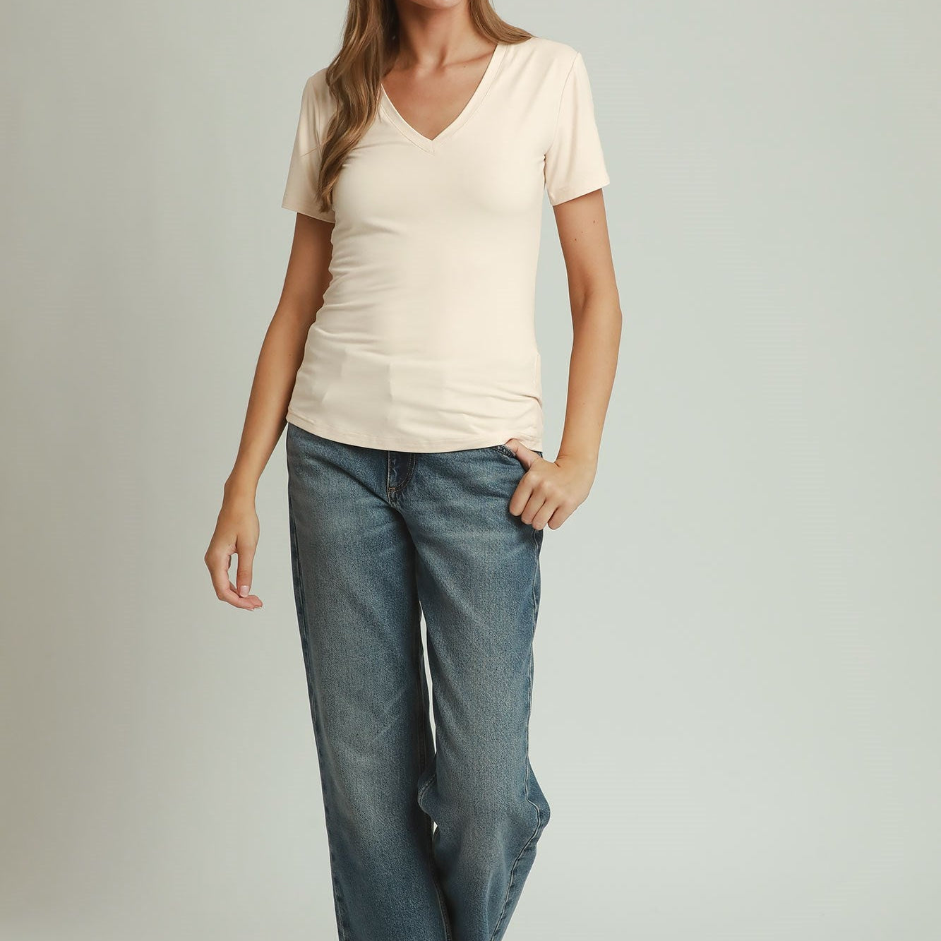 PULSEKNIT Second-Skin V-Neck Tee