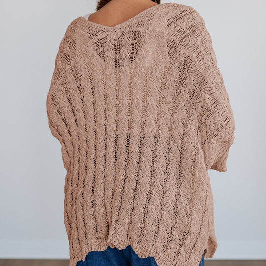 Crochet Open Front Cardigan