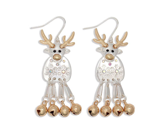 Jingle Deer Dangle Earrings by Periwinkle