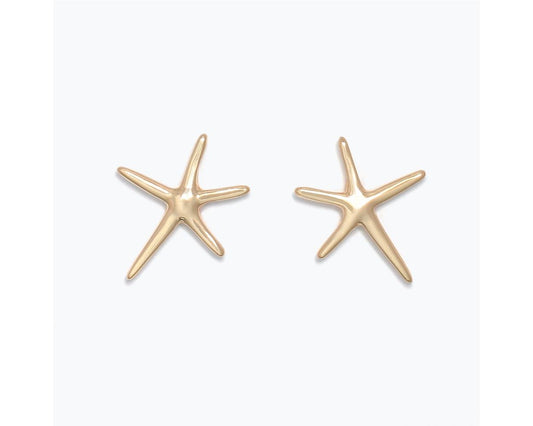 Classic Gold Starfish Earrings by Periwinkle