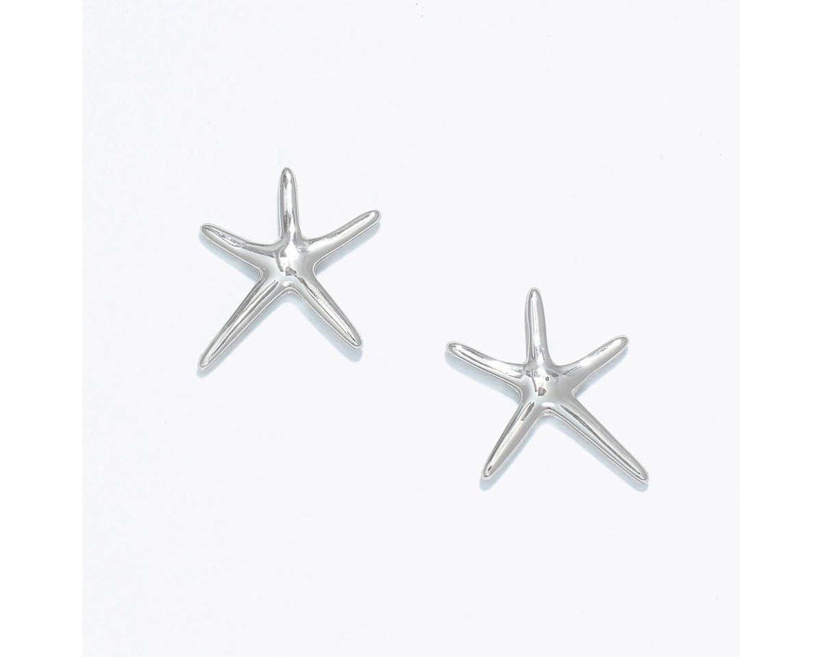 Classic Silver Starfish Earrings by Periwinkle