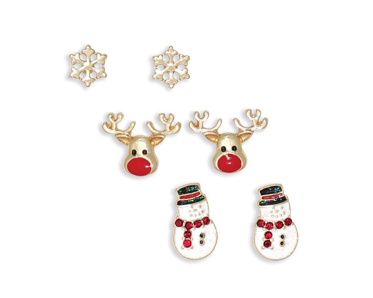 Trio of Holiday Favorite Earrings by Periwinkle