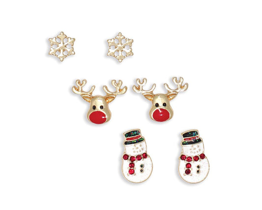 Trio of Holiday Favorite Earrings by Periwinkle