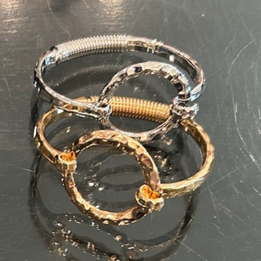 Hammered Halo Bangle