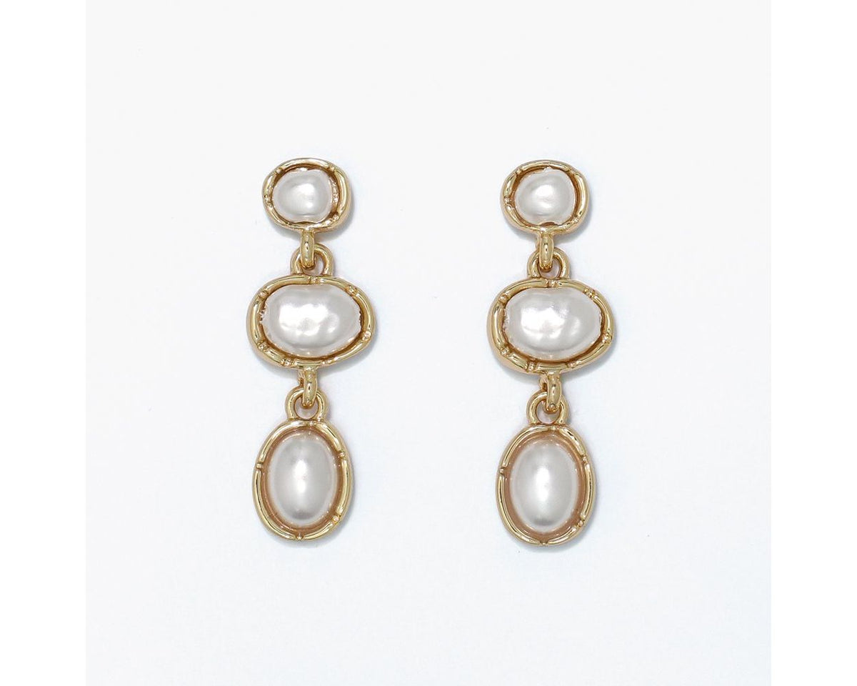Pearl Drop Earrings by Periwinkle