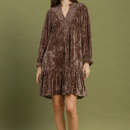 Velvet Lace Mini Dress by Umgee