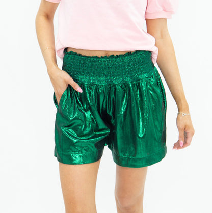 High Waisted Shimmer Shorts