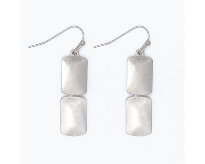 Burnished Gold Rectangle Dangles by Periwinkle