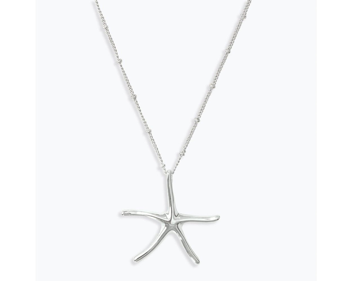Silver Starfish Necklace