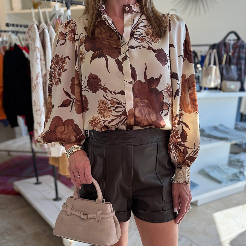 Autumn Romance Floral Blouse