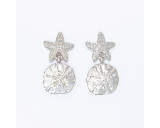 Starfish & Sand Dollar Earrings by Periwinkle