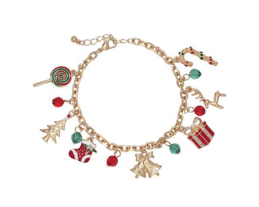 Festive Holiday Charms Bracelet by Periwinkle