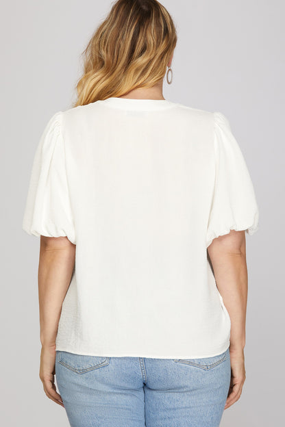 Coast Puff-Sleeve Blouse by She + Sky