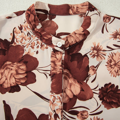 Autumn Romance Floral Blouse
