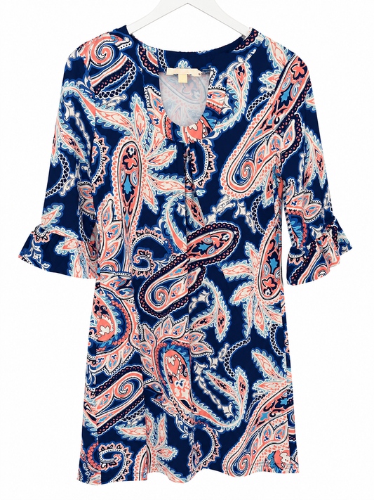 NICOLE RUFFLE SLEEVE DRESS BY ARYEH