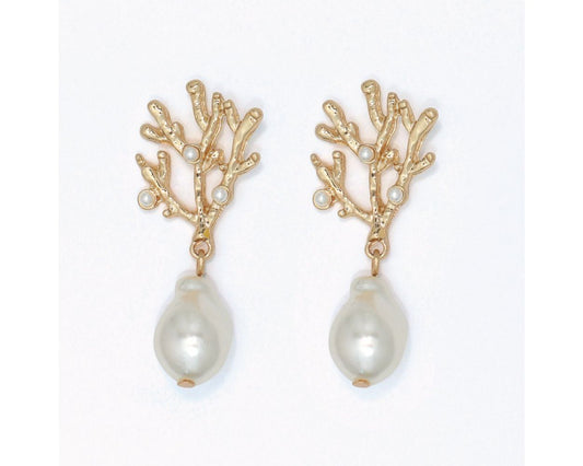 Coral with Pearl Drops by Periwinkle