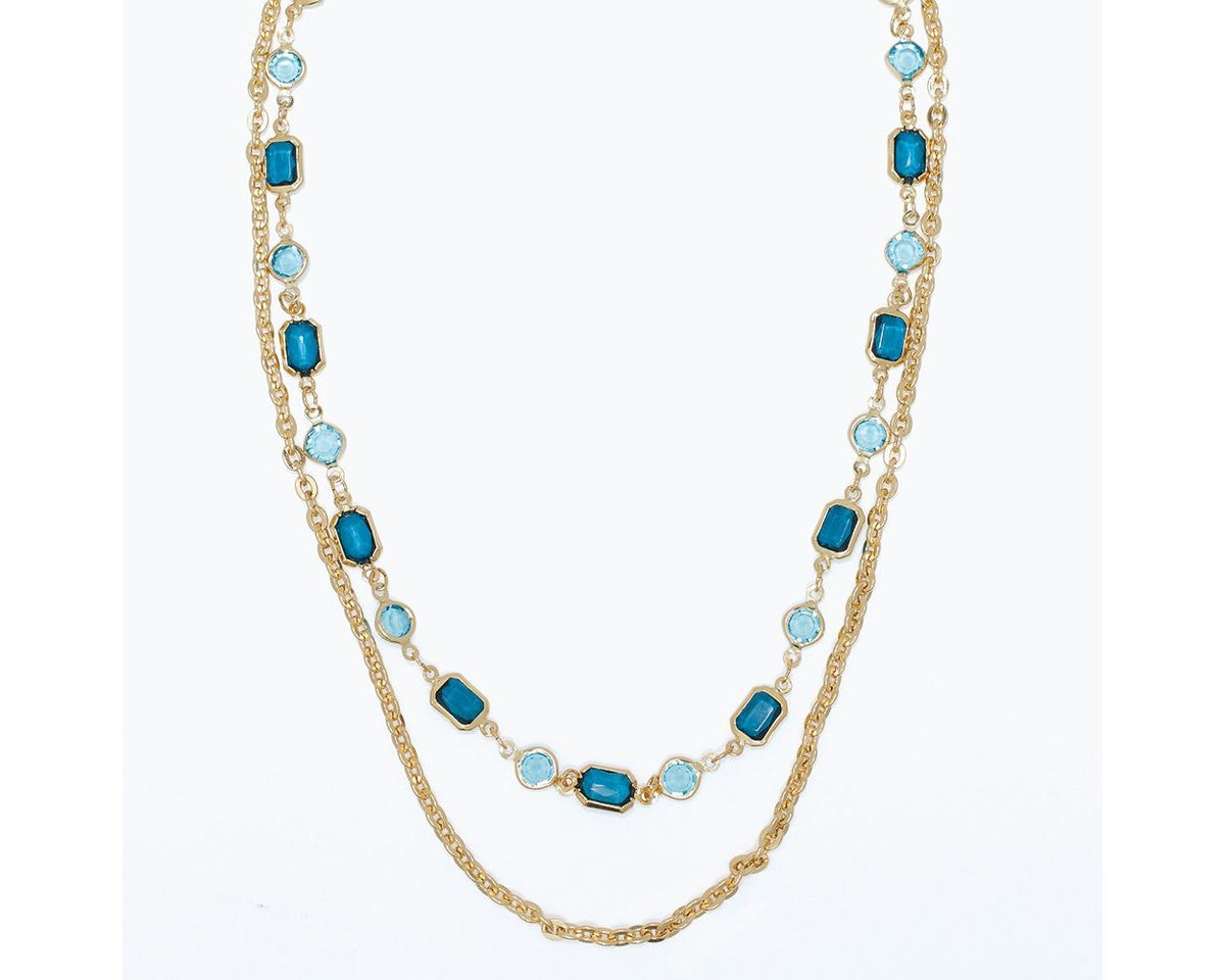 Ocean Glow Layered Necklace by Periwinkle
