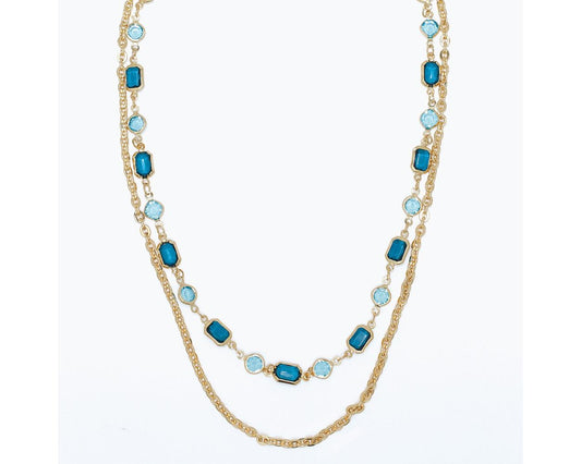 Ocean Glow Layered Necklace by Periwinkle