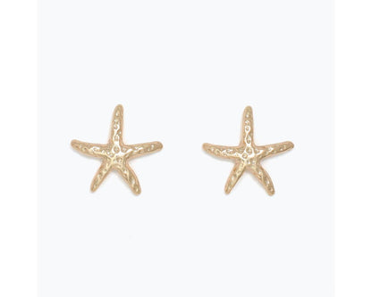 Hammered Starfish Earrings by Periwinkle