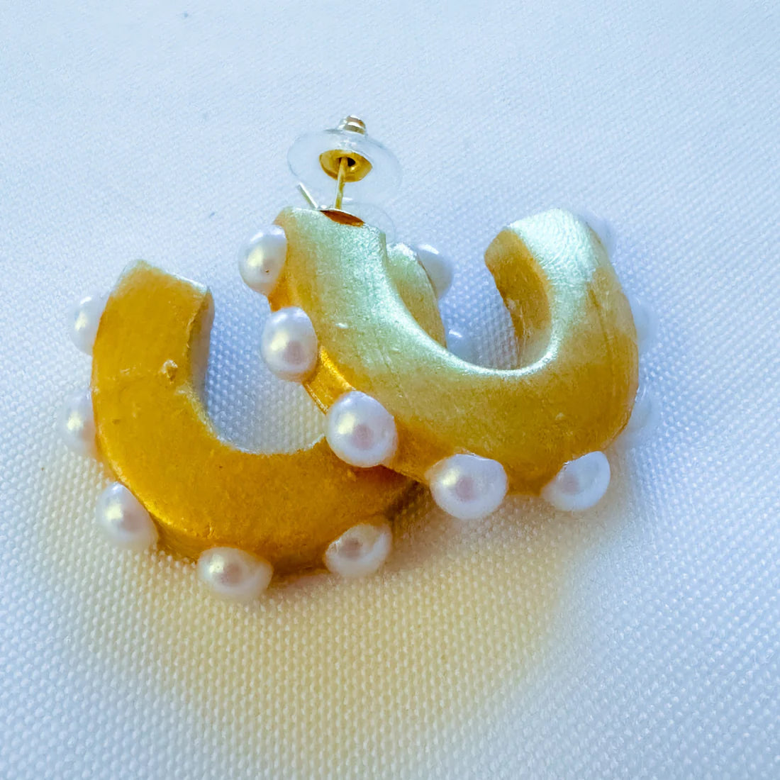 Small Pearl Hoops by Hidden Truth