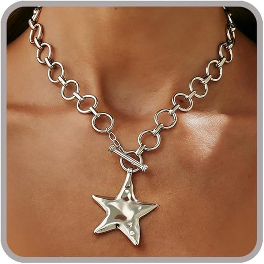 Hammered Star Necklace