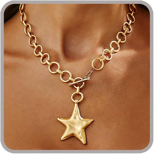 Hammered Star Necklace