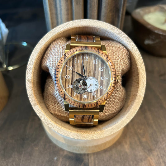 Wooden Automatic Style Mens Watch