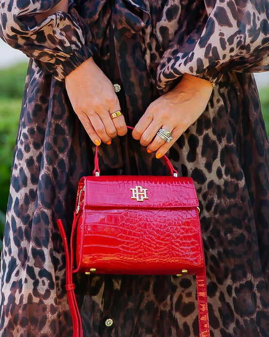 Vivienne Handbag Red Patent by Caroline Hill