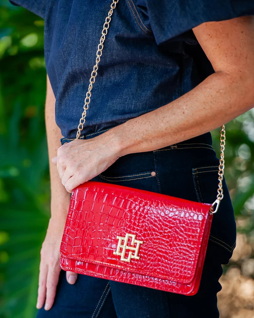 Bryn Clutch/Crossbody Red Patent
